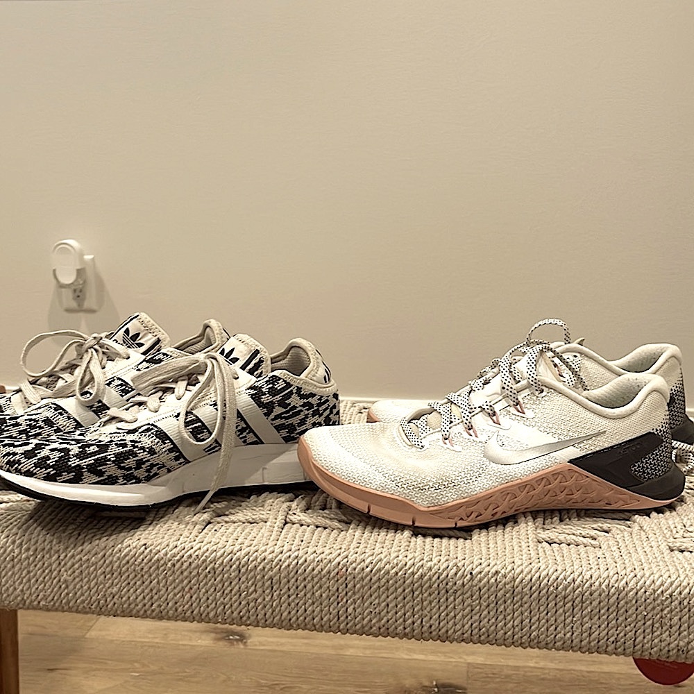 Adidas and Nike metcon 7.5 shoes Womens slightly worn